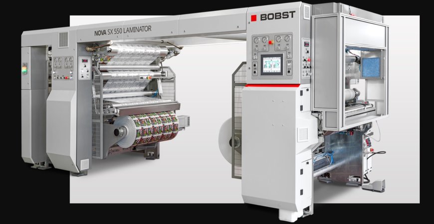 BOBST stellt mit der NOVA SX 550 LAMINATOR eine neue lösemittelfreie und modulare Kaschiermaschine vor, die bei Flexibilität, Produktivität und Bedienkomfort neue Maßstäbe setzt